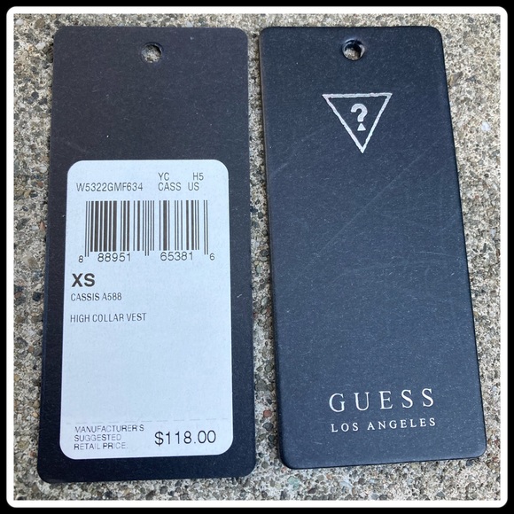 Guess burgundy fur vest - Picture 11 of 11